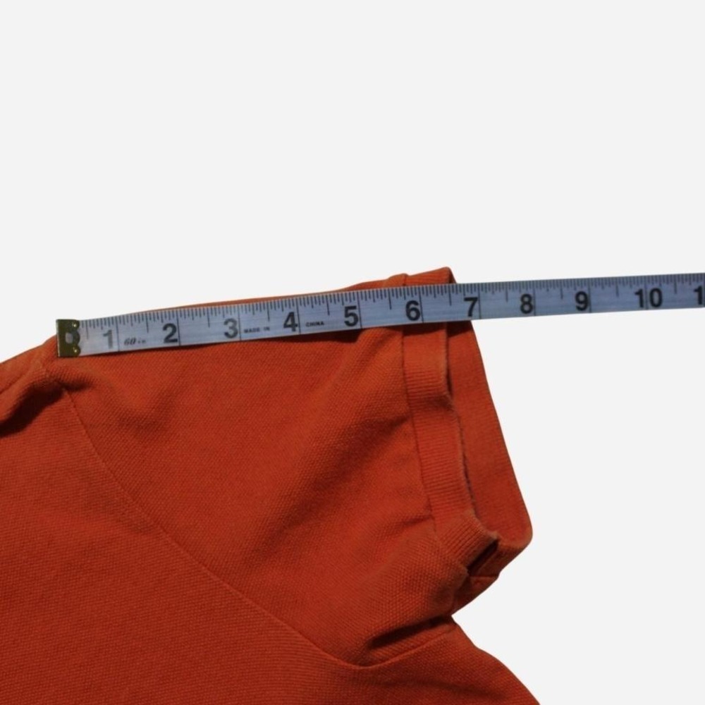 Mens/Unisex Y2K Skater Preppy American Eagle Orange Button Up Polo Shirt - Picture 8 of 8